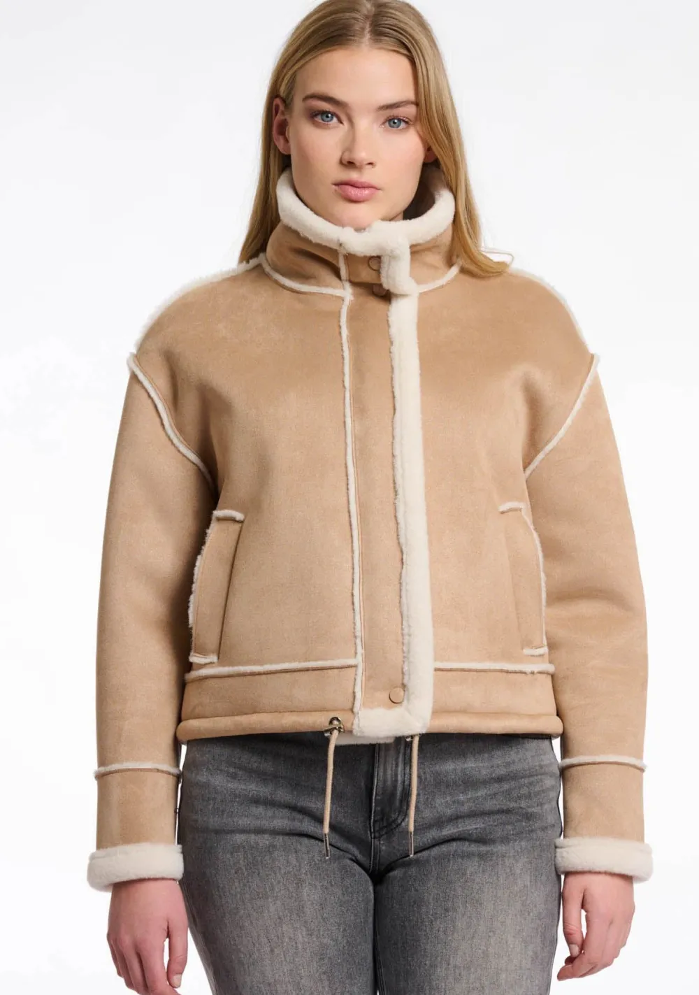 Jassen|Blazers & Jasjes>RINO EN PELLE LEER/SUEDE JACK Beige