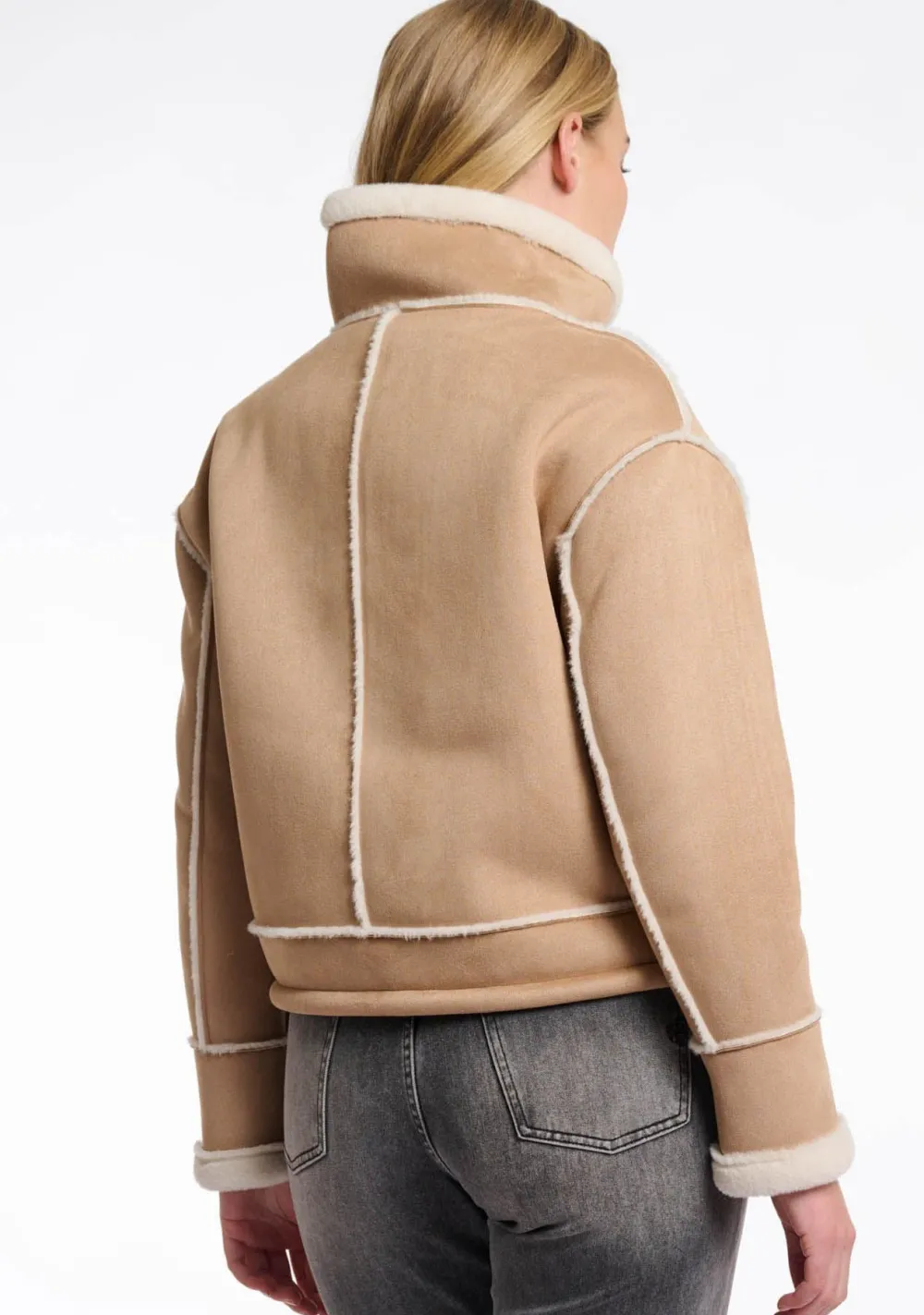 Jassen|Blazers & Jasjes>RINO EN PELLE LEER/SUEDE JACK Beige