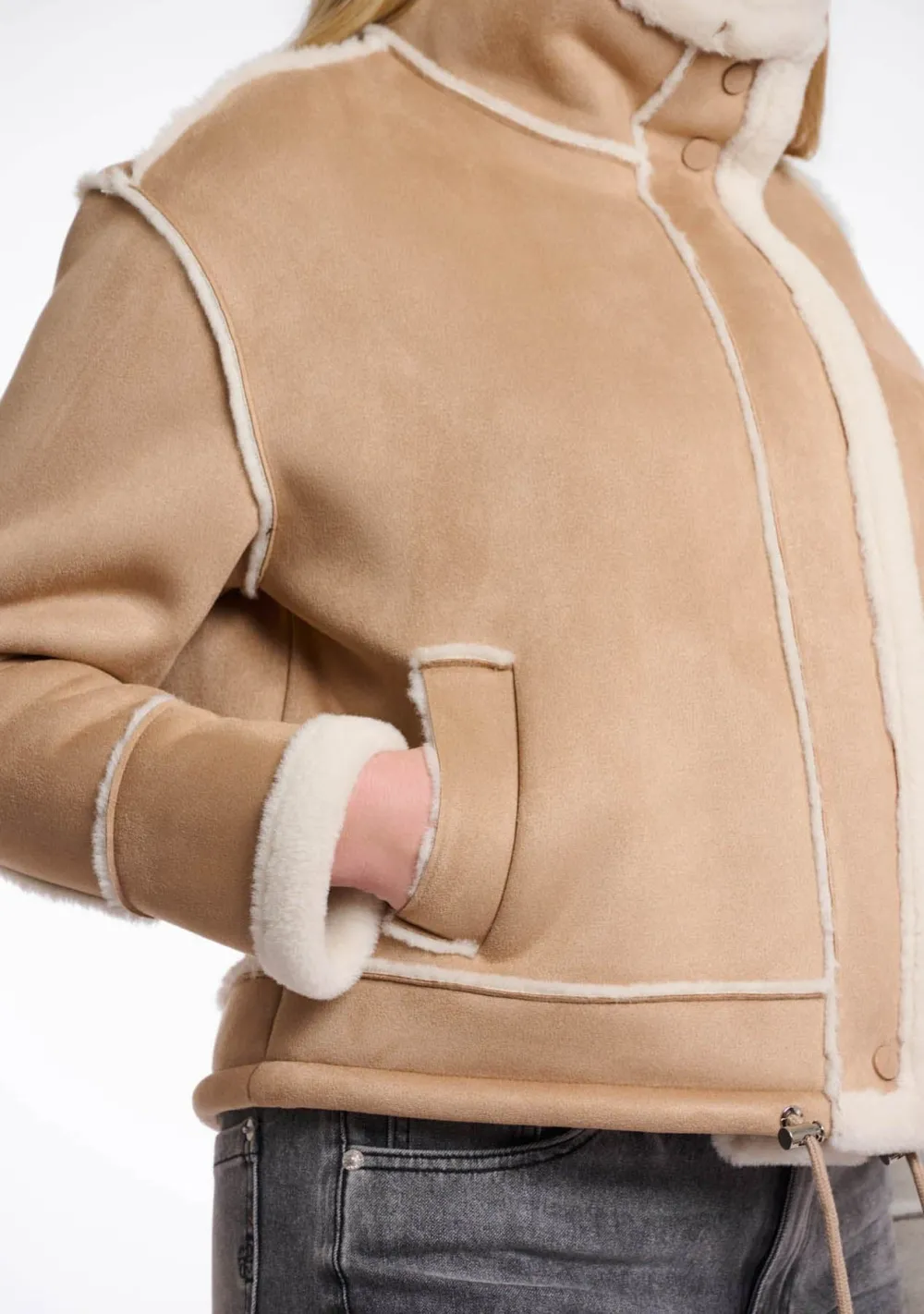 Jassen|Blazers & Jasjes>RINO EN PELLE LEER/SUEDE JACK Beige