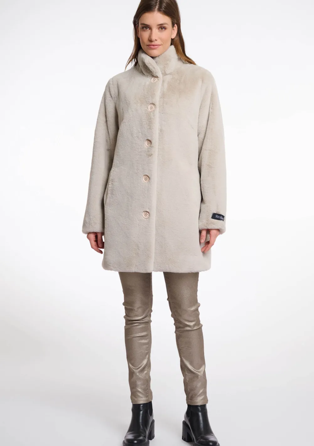 Winterjassen|Jassen>RINO EN PELLE MANTEL Beige