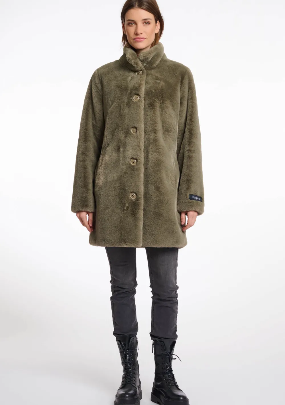 Winterjassen|Jassen>RINO EN PELLE MANTEL Groen