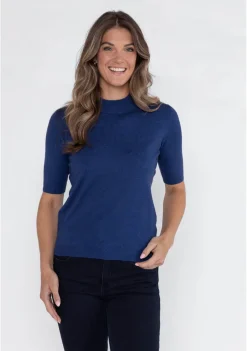 Truien>ROBERTO SARTO TRUI KORTE MOUW Blauw