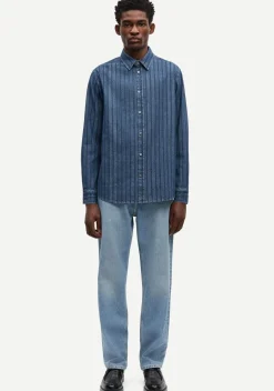 Overhemden>SAMSOE SAMSOE OVERHEMD Blauw