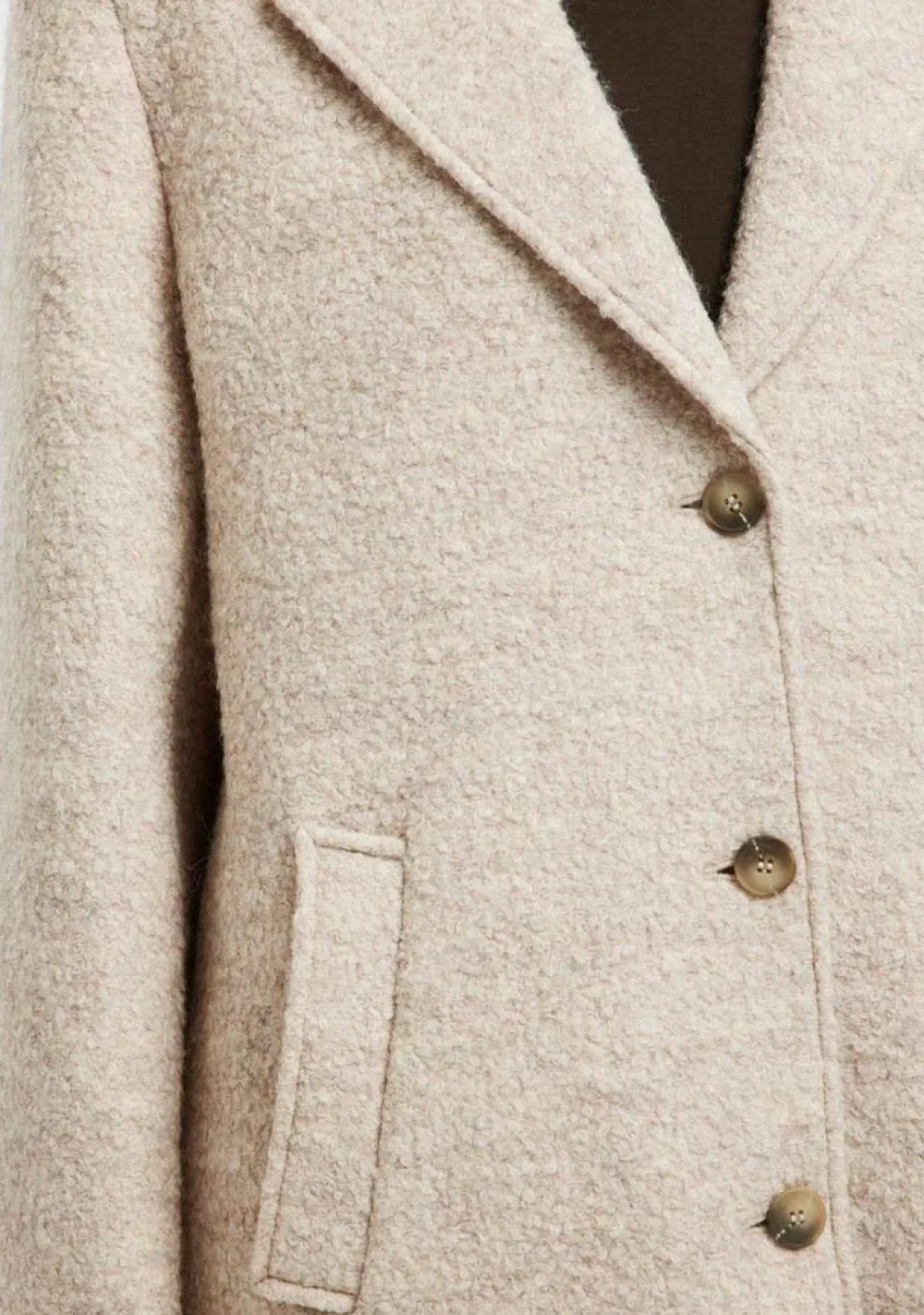 Jassen|Winterjassen>SELECTED FEMME MANTEL Beige