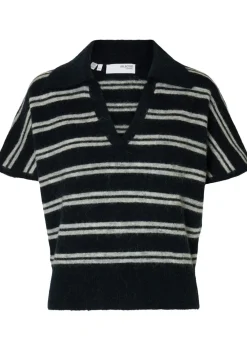 Truien>SELECTED FEMME TRUI KORTE MOUW Blauw