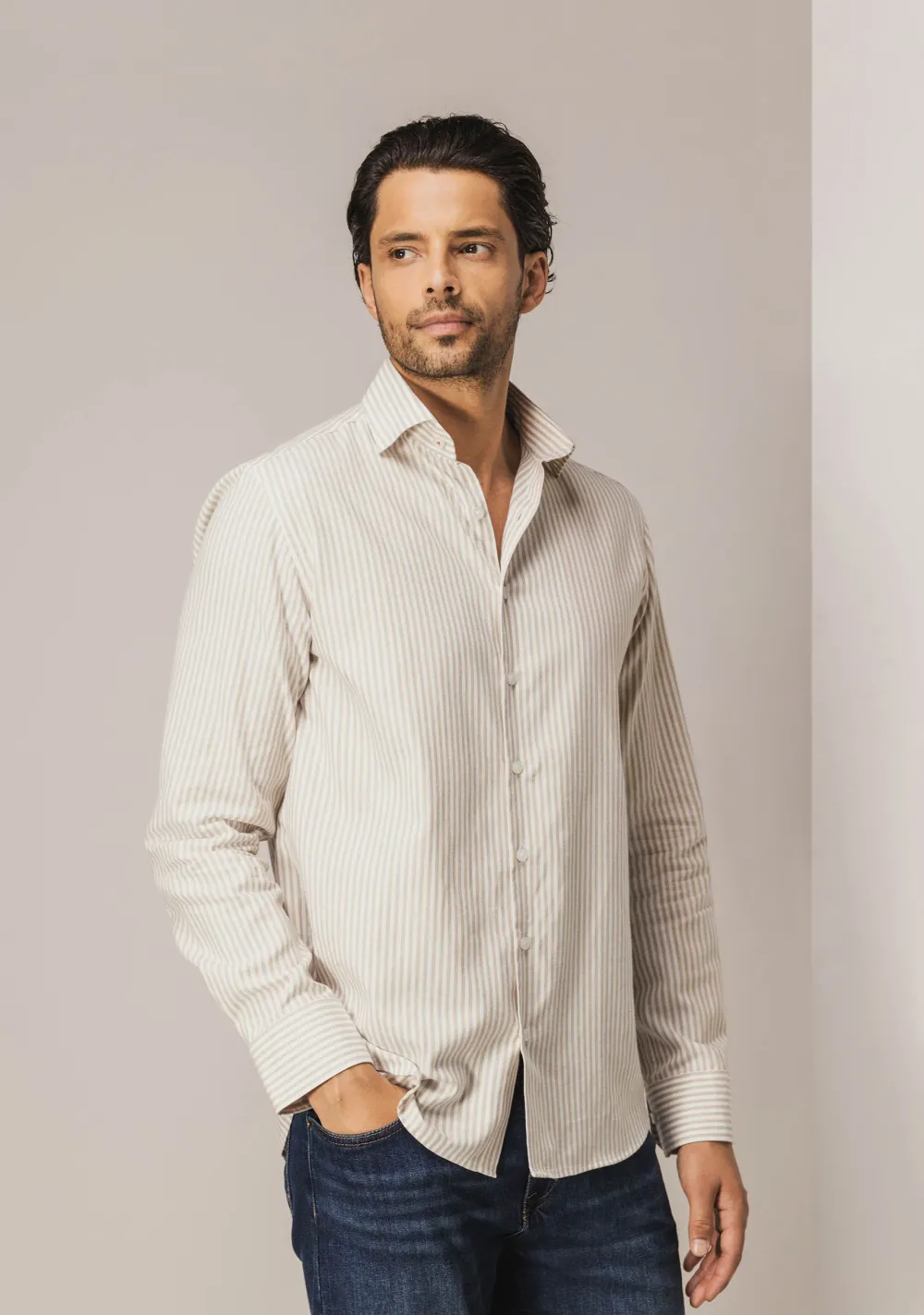 Overhemden>STATE OF ART OVERHEMD Beige