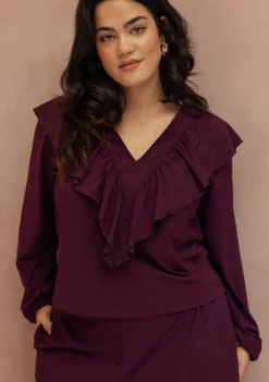 Pakken & Co-Ords|Blouses>STUDIO ANNELOES BLOUSE Paars