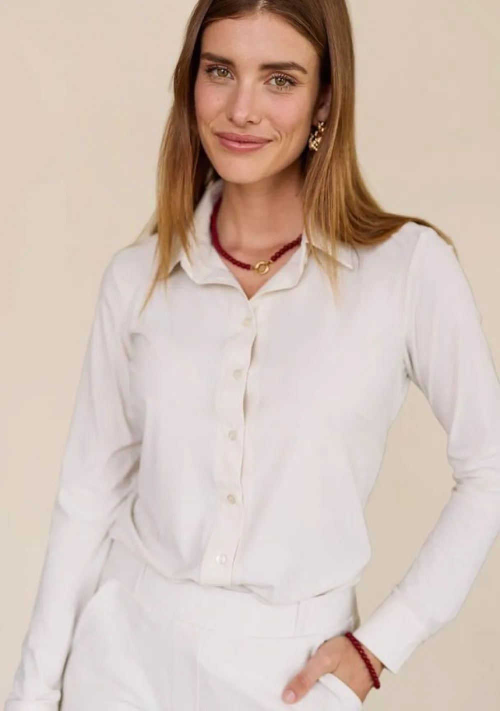 Blouses>STUDIO ANNELOES BLOUSE Beige