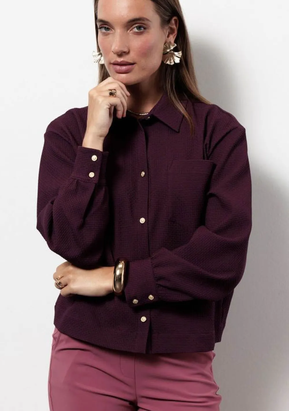 Pakken & Co-Ords|Blouses>STUDIO ANNELOES BLOUSE Paars