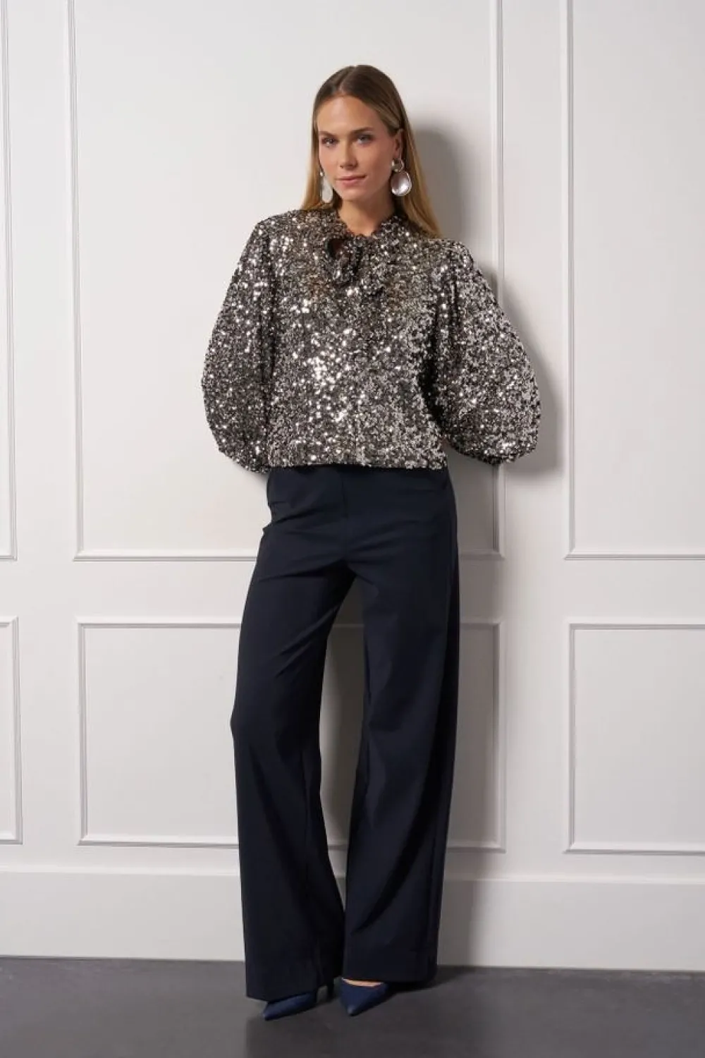 Blouses>STUDIO ANNELOES BLOUSE Zilver