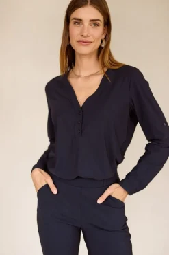 Blouses>STUDIO ANNELOES BLOUSE Blauw