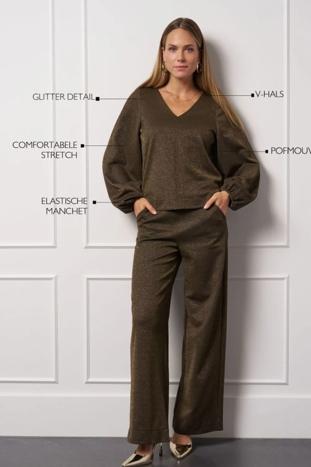 Pakken & Co-Ords|Shirts>STUDIO ANNELOES SHIRT goud