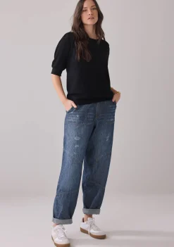 Truien>SUMMUM TRUI KORTE MOUW Zwart