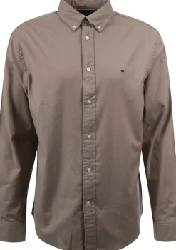 Overhemden>TOMMY HILFIGER OVERHEMD Beige