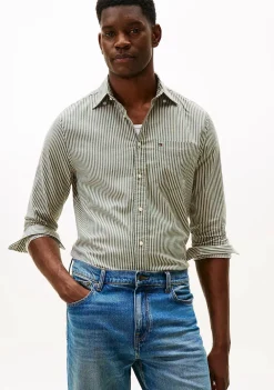 Overhemden>TOMMY HILFIGER OVERHEMD Groen