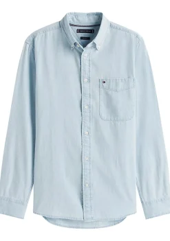 Overhemden>TOMMY HILFIGER OVERHEMD Blauw