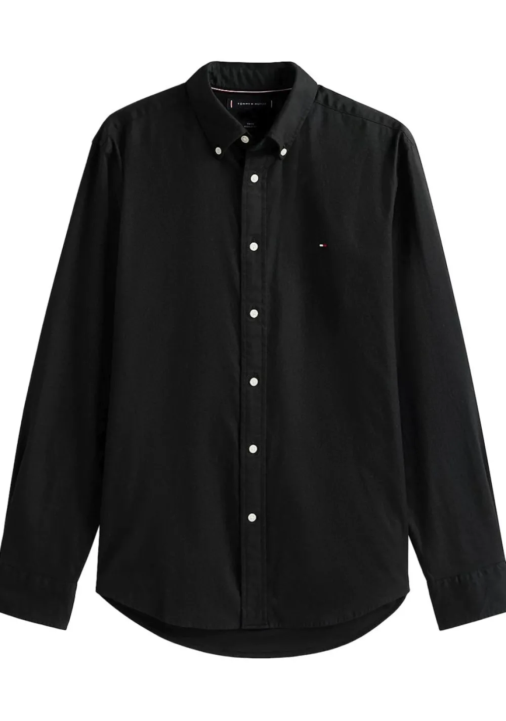 Overhemden>TOMMY HILFIGER OVERHEMD Zwart