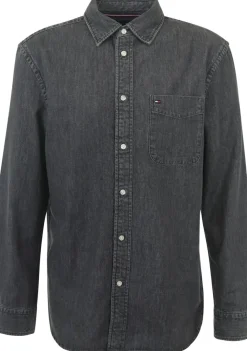 Overhemden>TOMMY HILFIGER OVERHEMD Grijs