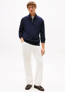 Truien>TOMMY HILFIGER TRUI Blauw