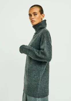 Truien>WITH BLACK COLTRUI Grijs