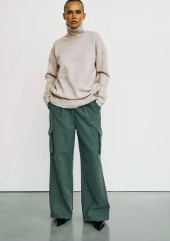 Truien>WITH BLACK COLTRUI Beige