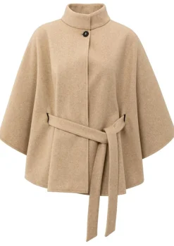 Truien>YAYA PONCHO Beige