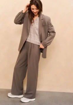 Truien>YAYA TRUI KORTE MOUW Grijs