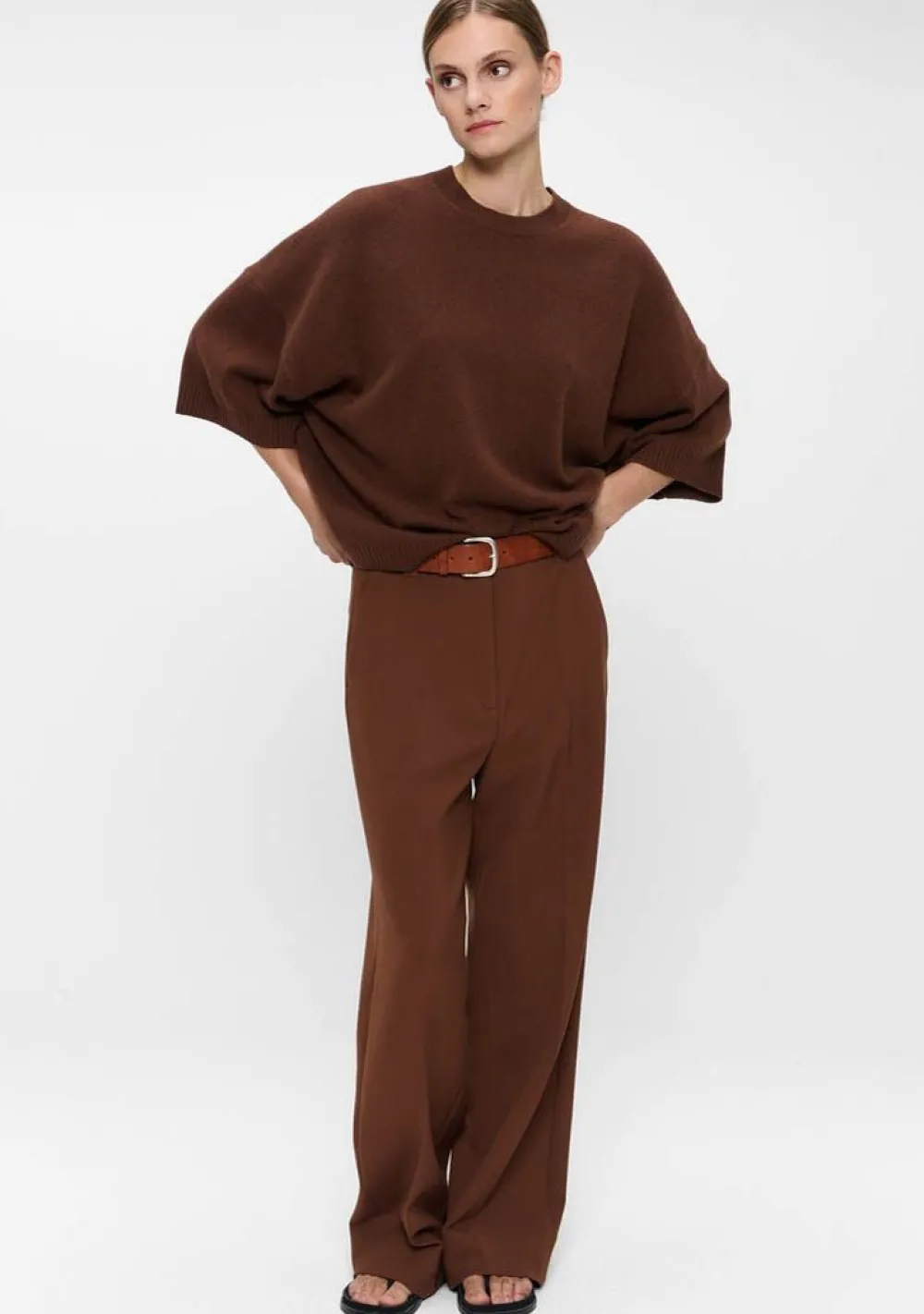 Truien>ZENGGI TRUI KORTE MOUW Bruin